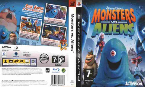 Игра Monster vs Aliens, Sony PS3, 173-325, Баград.рф